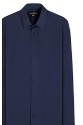 Camisa Tech Voil Classic Xangai Ml Azul Pervante