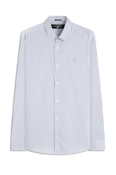 Camisa Tech Xangai Slim Azul Pervante