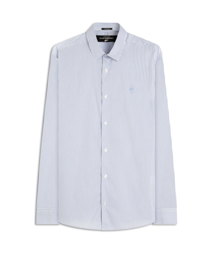 Camisa Tech Xangai Slim Azul Pervante