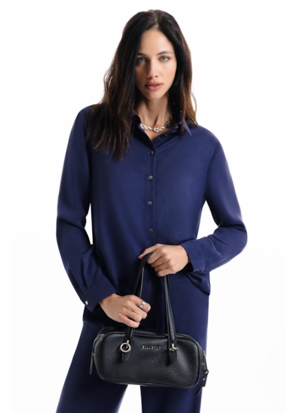Camisa Tencel Classic Purple Blue
