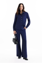 Camisa Tencel Classic Purple Blue