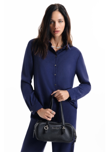 Camisa Tencel Classic Purple Blue