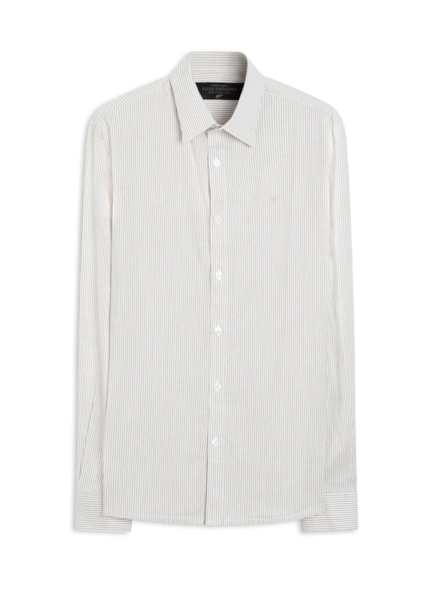 Camisa Tricoline Branch Slim Caqui