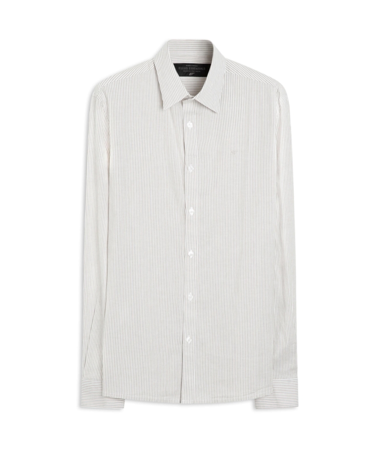 Camisa Tricoline Branch Slim Caqui