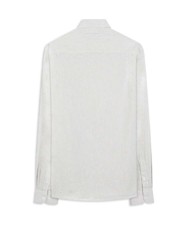 Camisa Tricoline Branch Slim Caqui