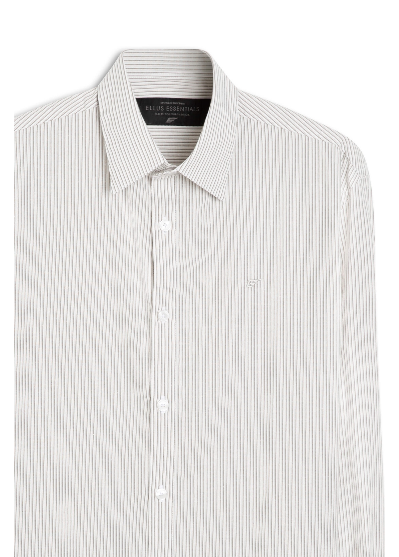 Camisa Tricoline Branch Slim Caqui