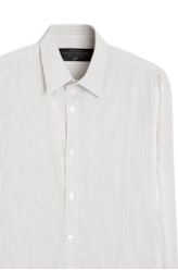 Camisa Tricoline Branch Slim Caqui