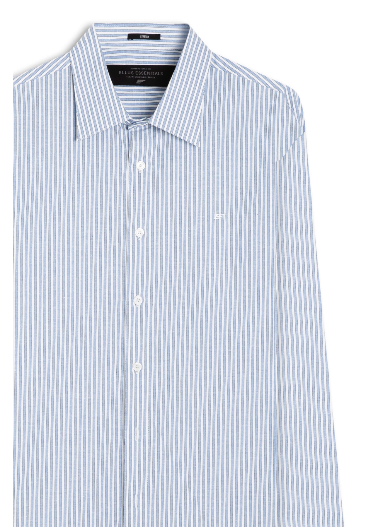 Camisa Tricoline Camerino Slim Anatomic Azul Jeans