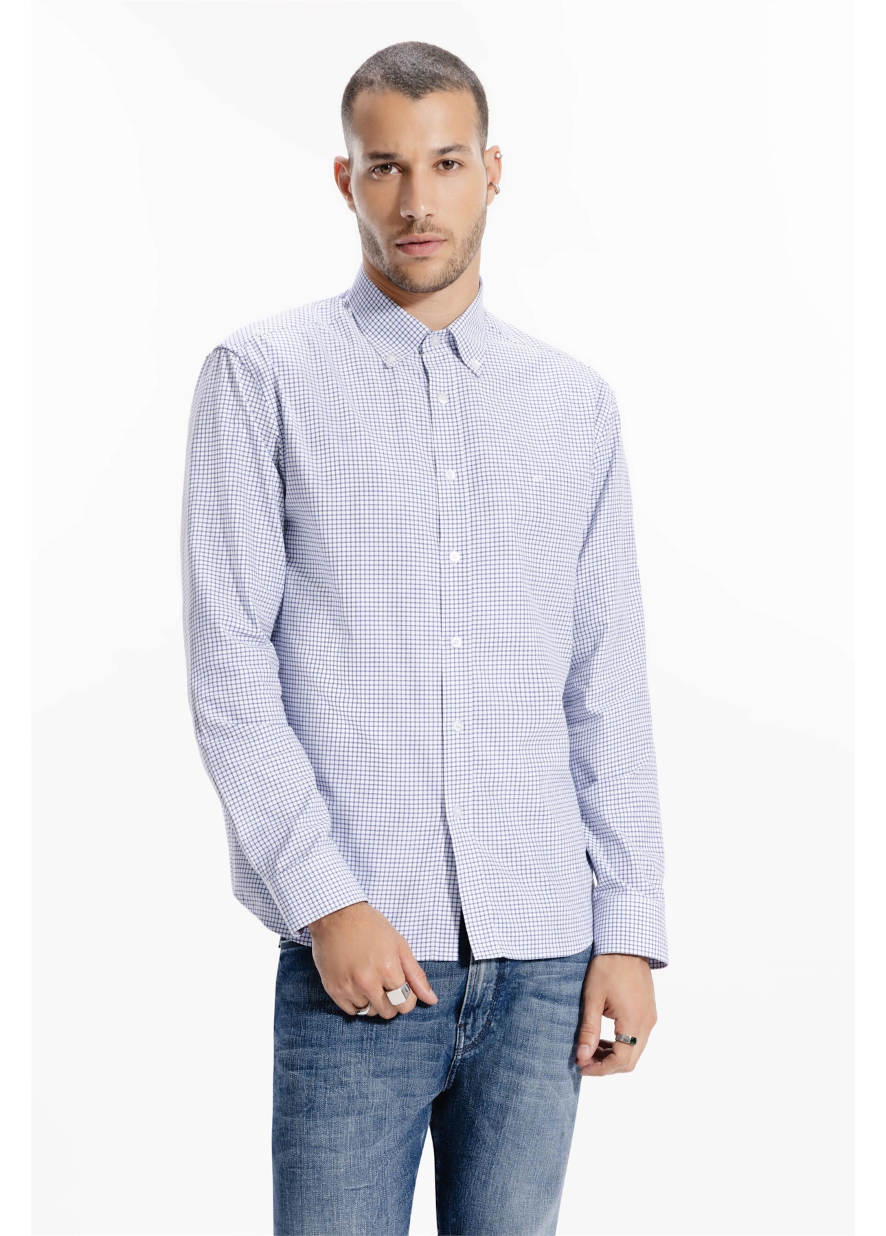 Camisa Tricoline Classic Anatomic Azul Bic