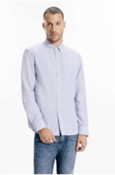 Camisa Tricoline Classic Anatomic Azul Bic