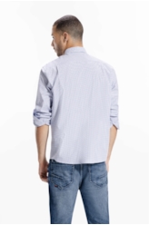 Camisa Tricoline Classic Anatomic Azul Bic