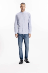 Camisa Tricoline Classic Anatomic Azul Bic