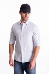 Camisa Tricoline Classic Anatomic Azul Bic