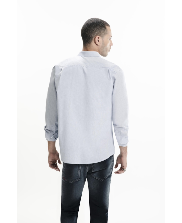 Camisa Tricoline Classic Anatomic Azul Bic