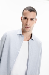 Camisa Tricoline Classic Anatomic Azul Bic