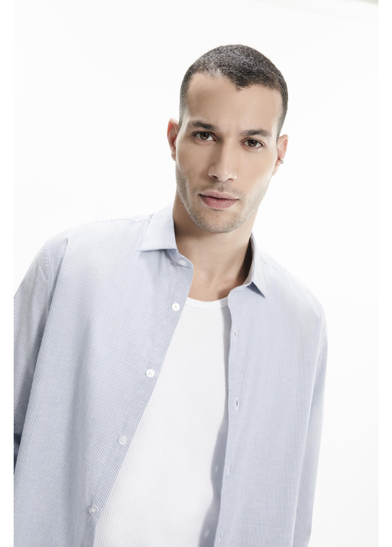 Camisa Tricoline Classic Anatomic Azul Bic