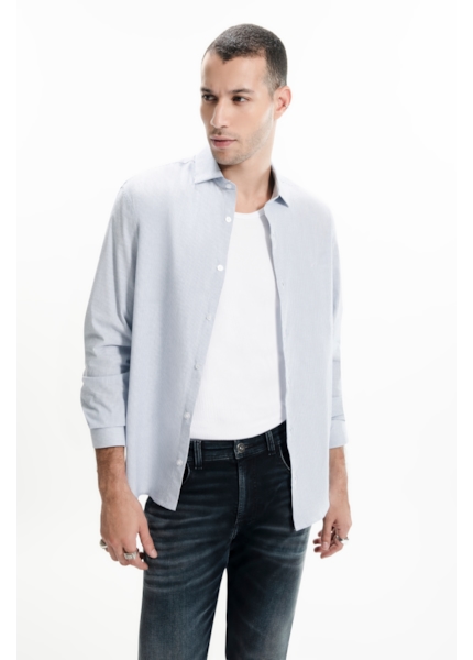 Camisa Tricoline Classic Anatomic Azul Bic