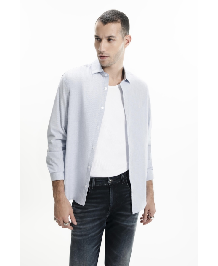Camisa Tricoline Classic Anatomic Azul Bic