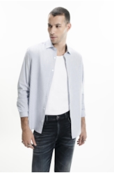 Camisa Tricoline Classic Anatomic Azul Bic