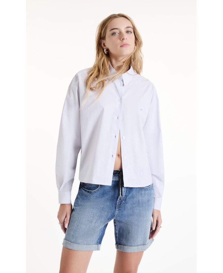 Camisa Tricoline Classic Anatomic Azul Bic