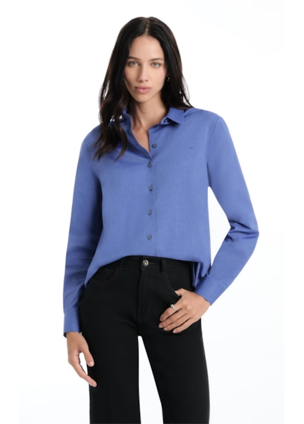 Camisa Tricoline Classic Anatomic Azul Bic