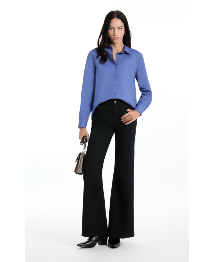 Camisa Tricoline Classic Anatomic Azul Bic