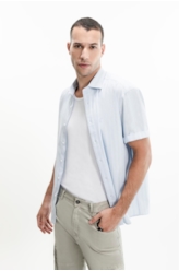 Camisa Tricoline Classic Anatomic Azul Claro