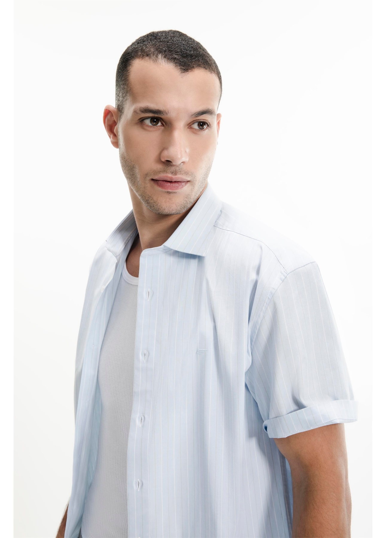 Camisa Tricoline Classic Anatomic Azul Claro