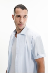 Camisa Tricoline Classic Anatomic Azul Claro