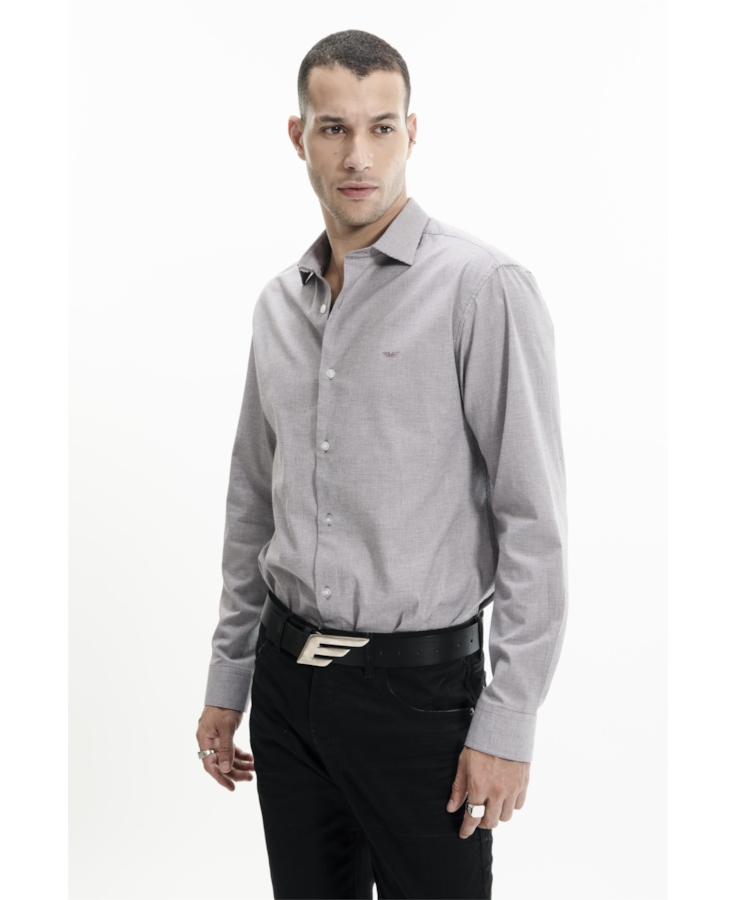 Camisa Tricoline Classic Anatomic Bordeaux