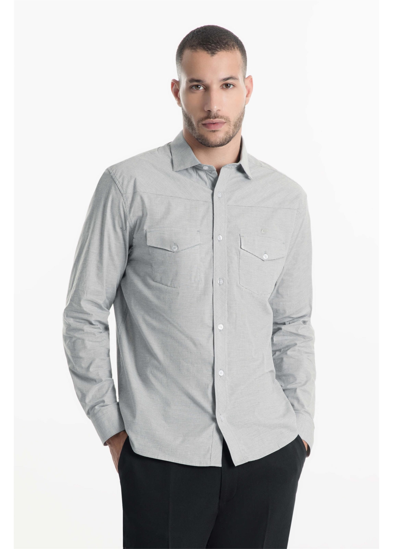 Camisa Tricoline Classic Anatomic Caqui