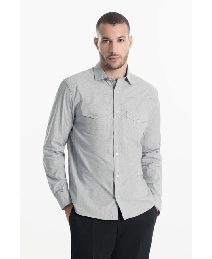 Camisa Tricoline Classic Anatomic Caqui