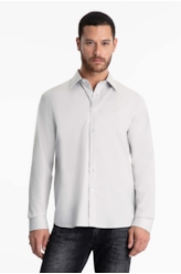 Camisa Tricoline Classic Anatomic Cinza