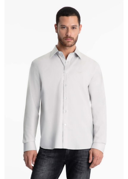Camisa Tricoline Classic Anatomic Cinza