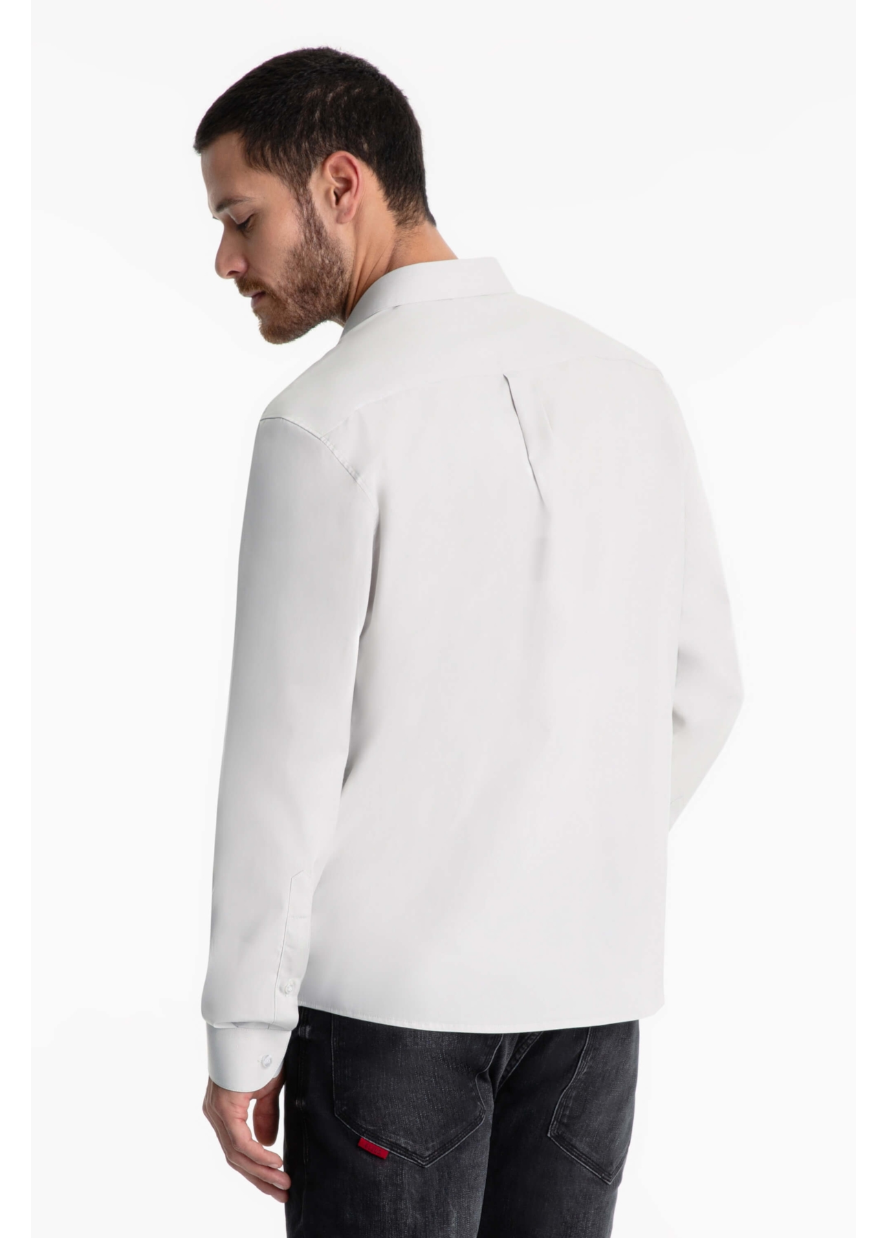 Camisa Tricoline Classic Anatomic Cinza