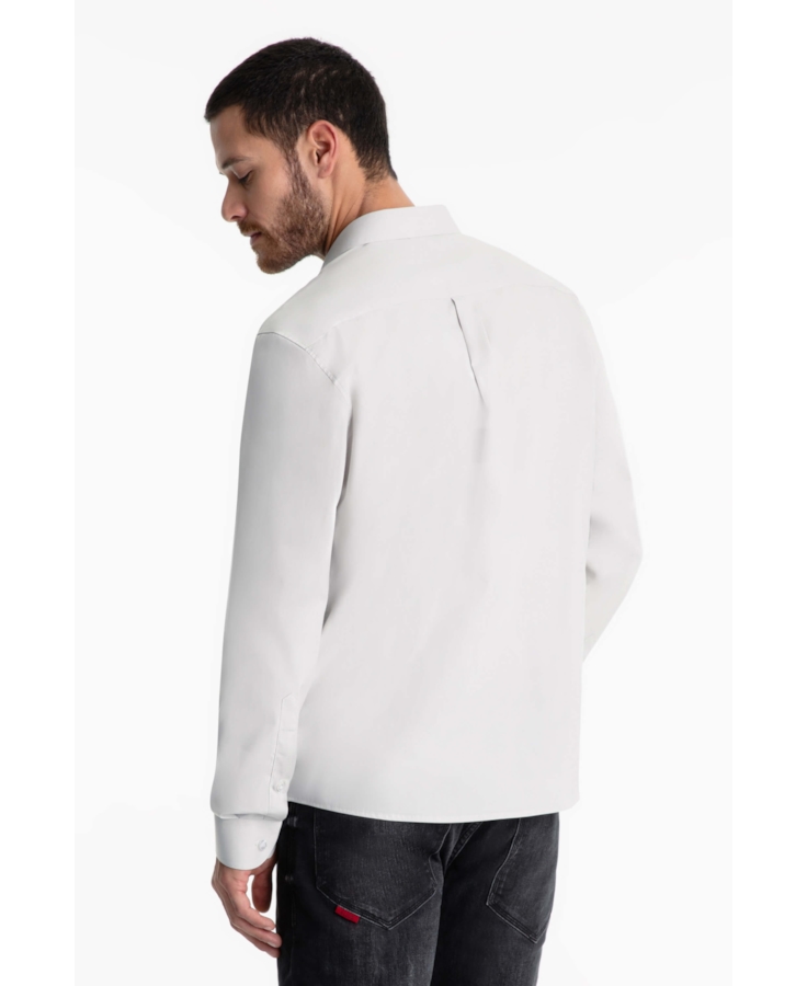 Camisa Tricoline Classic Anatomic Cinza