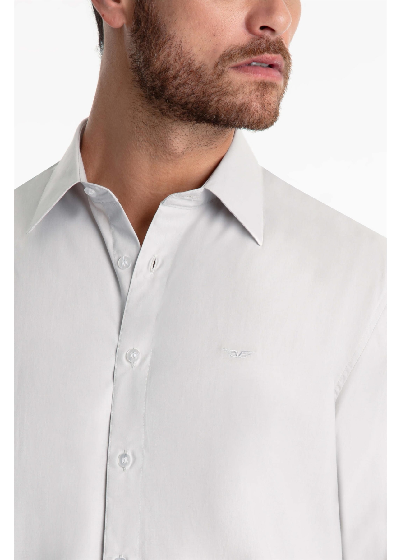 Camisa Tricoline Classic Anatomic Cinza