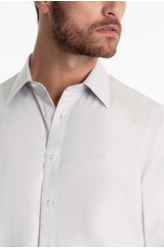 Camisa Tricoline Classic Anatomic Cinza