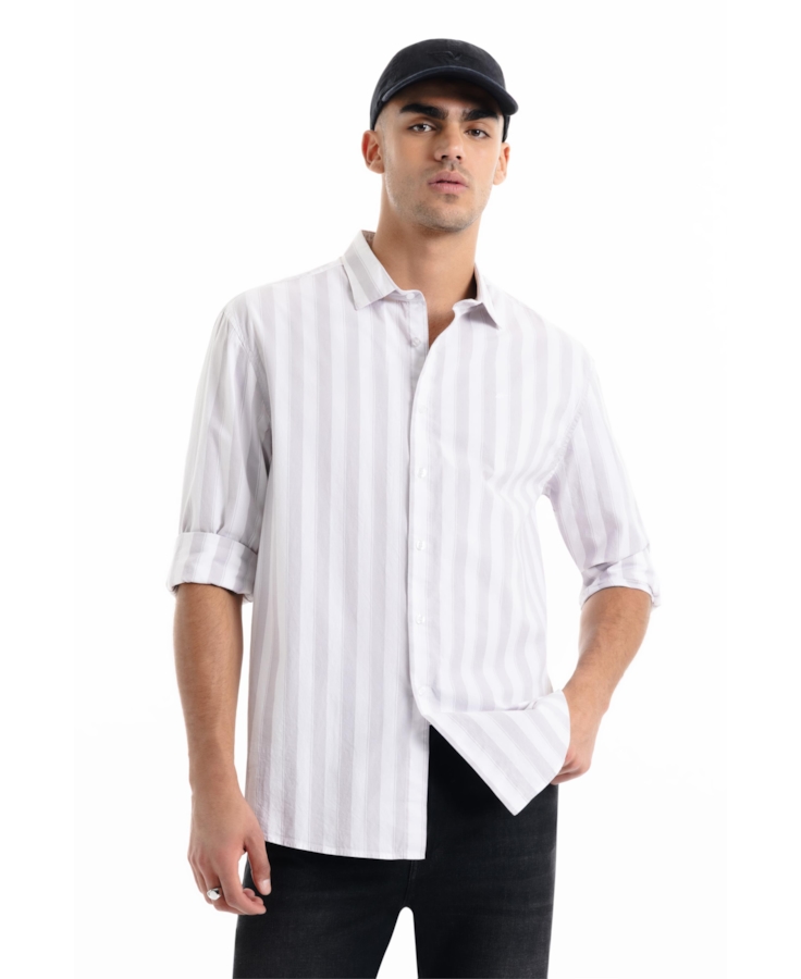Camisa Tricoline Classic Anatomic Cinza Claro