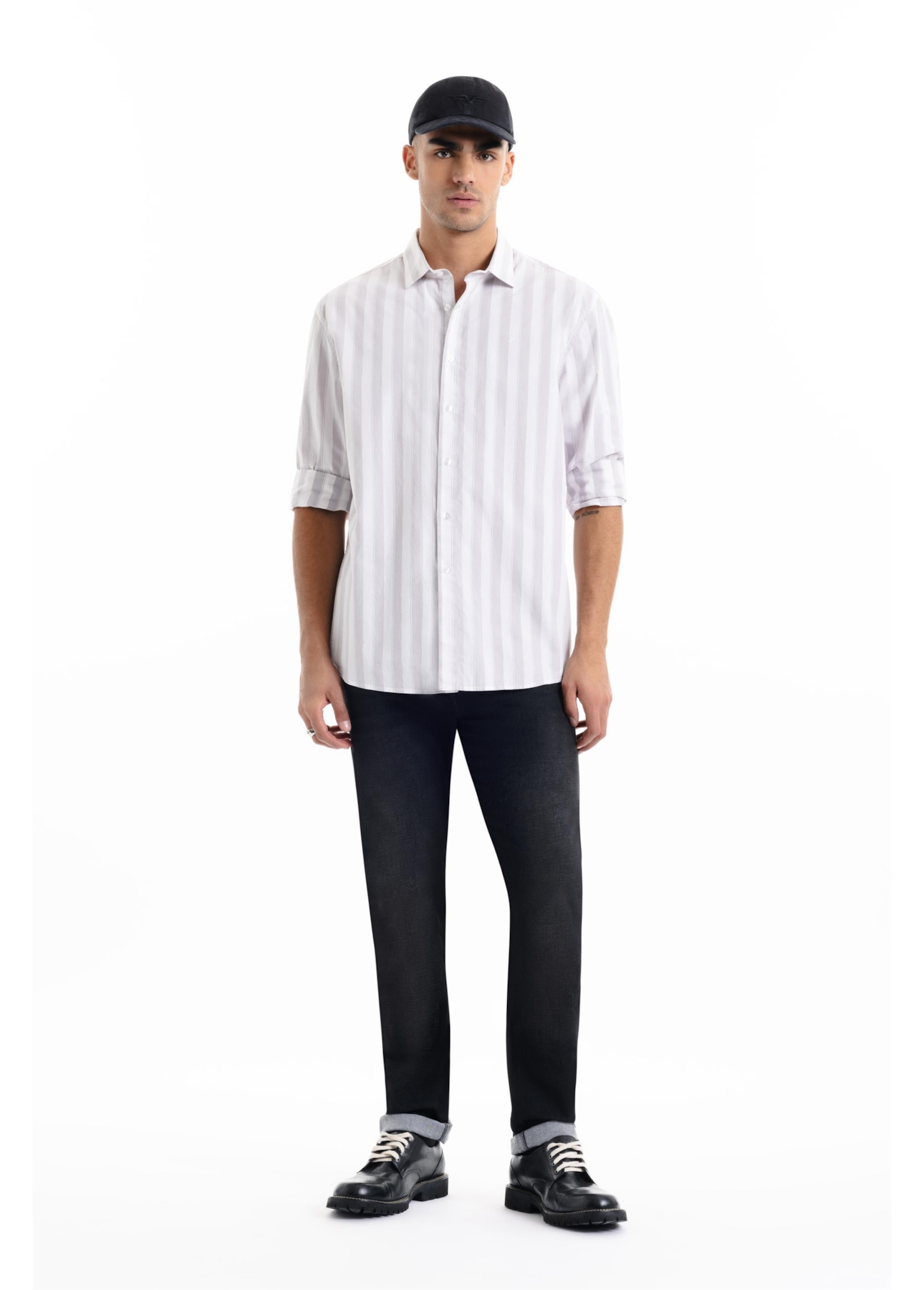 Camisa Tricoline Classic Anatomic Cinza Claro