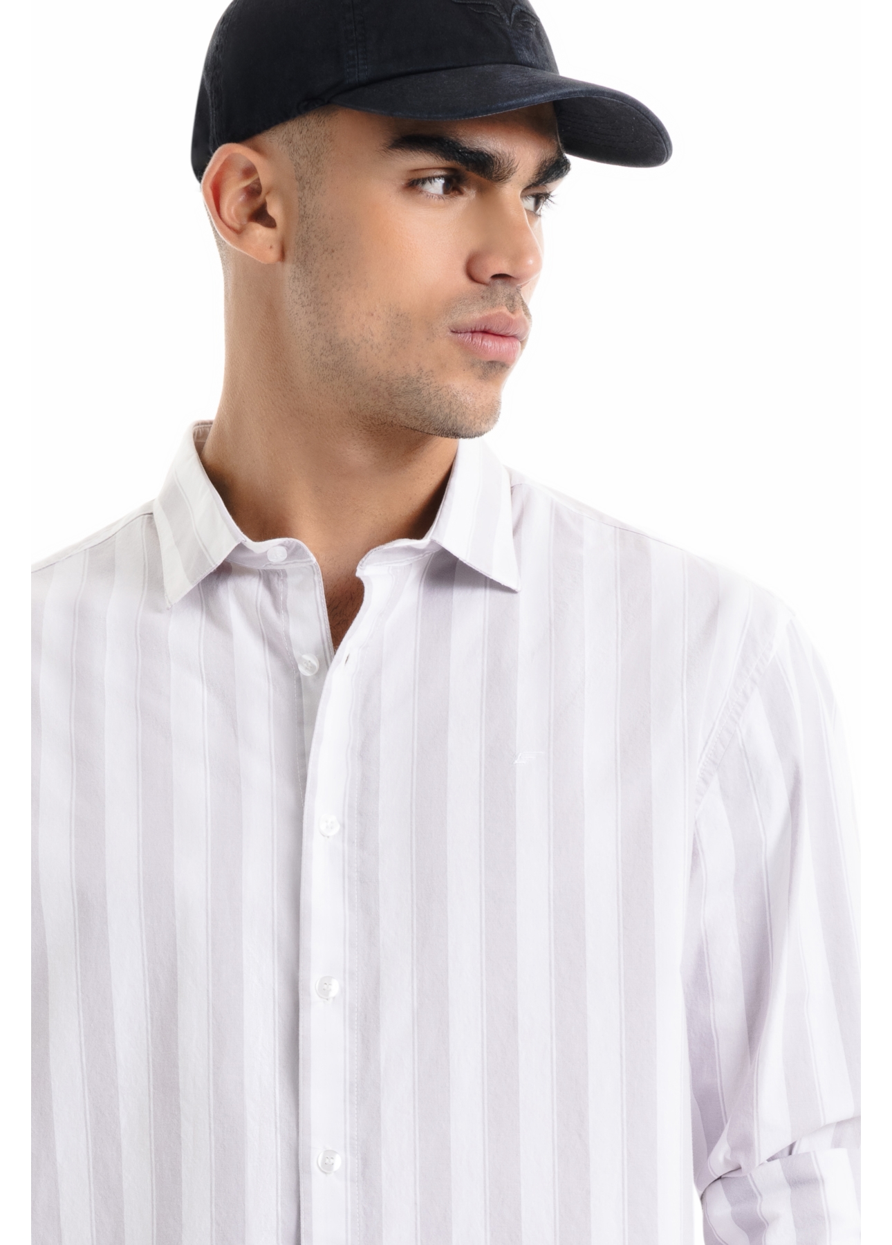Camisa Tricoline Classic Anatomic Cinza Claro