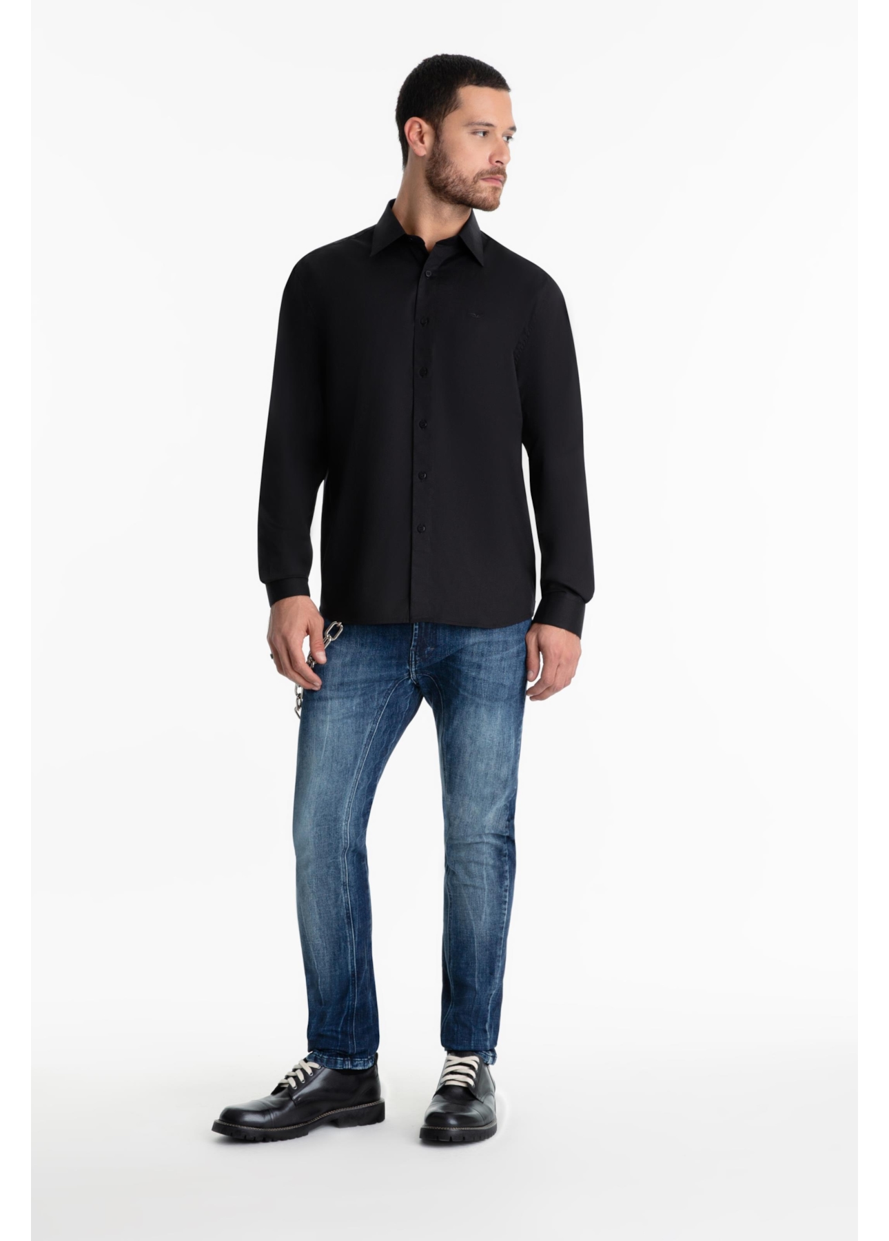 Camisa Tricoline Classic Anatomic Preto