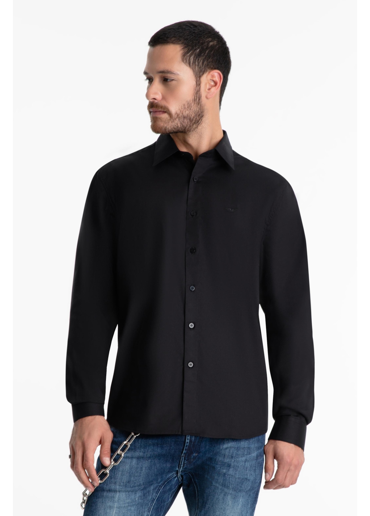 Camisa Tricoline Classic Anatomic Preto