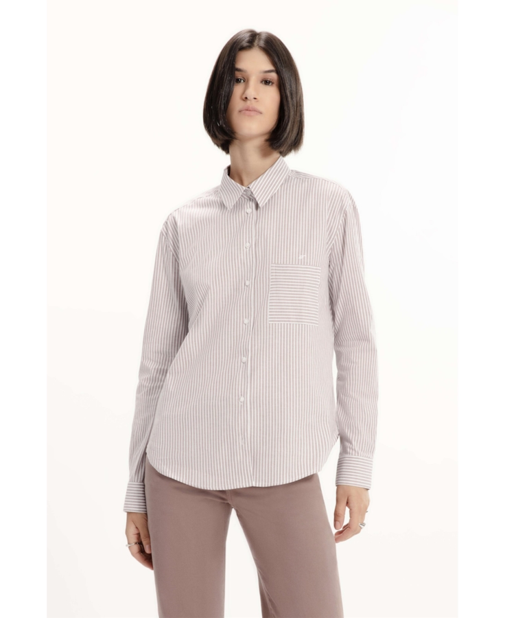 Camisa Tricoline Classic Anatomic Rosa Velho