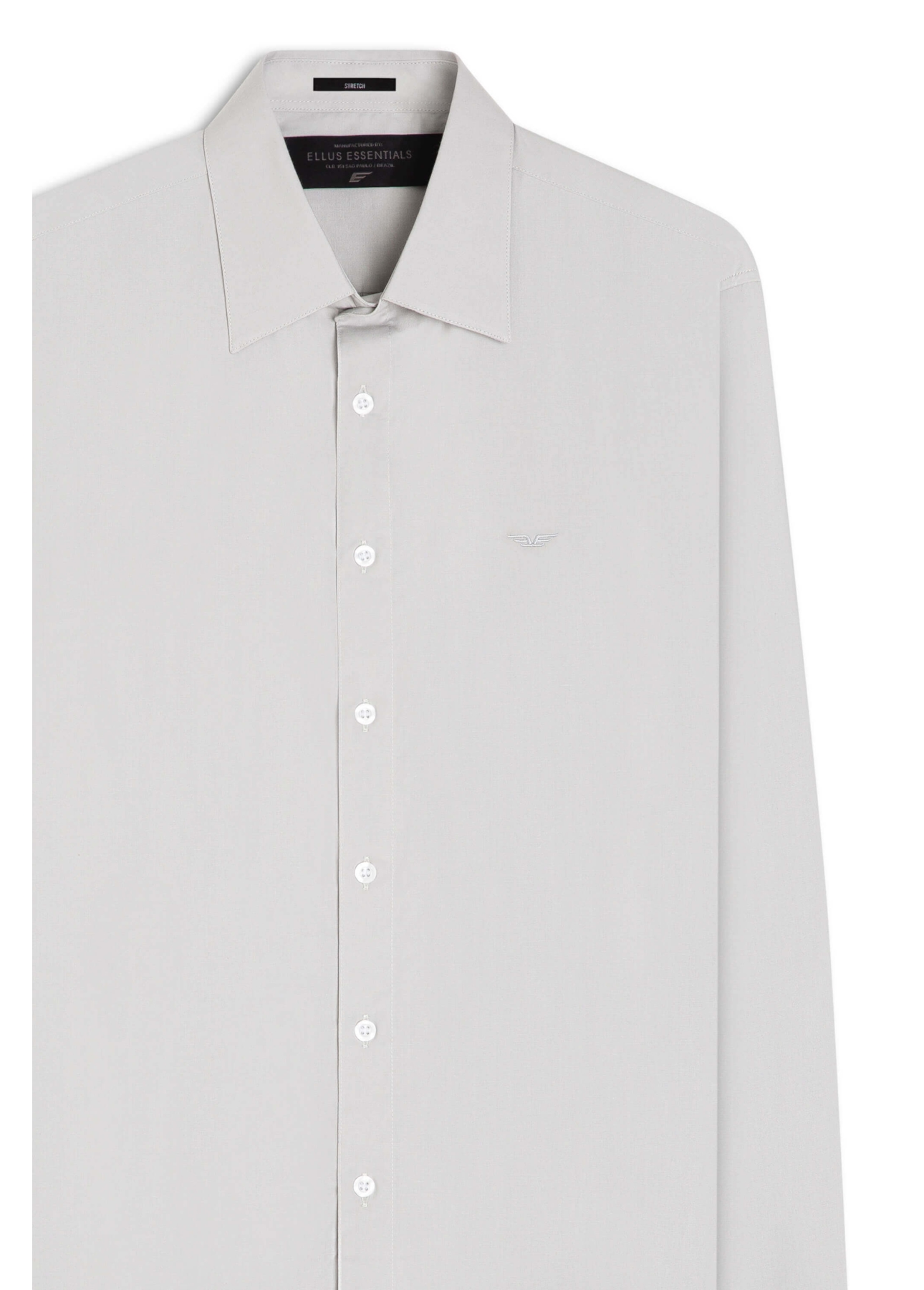 Camisa Tricoline Classic New Italian Cinza