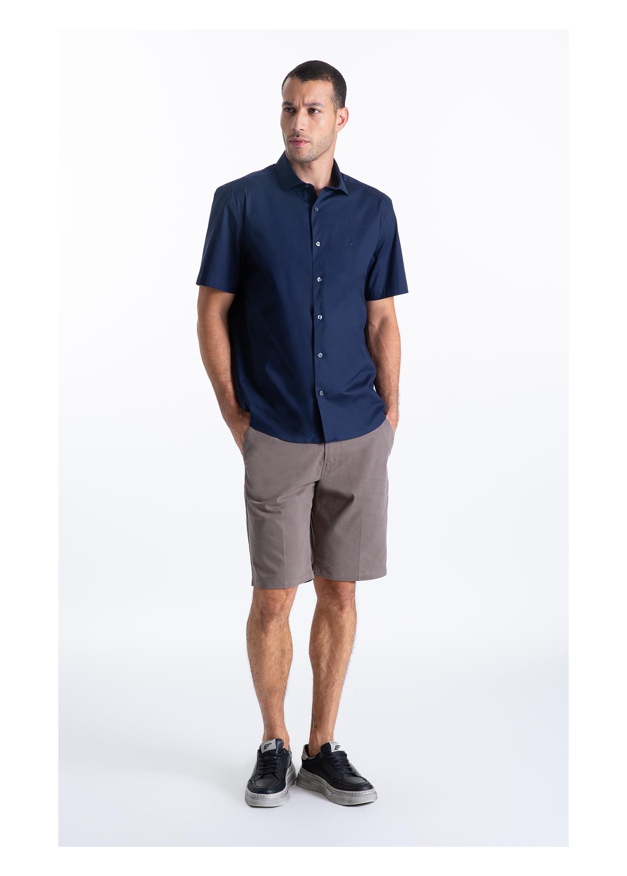 Camisa Tricoline Classic New Italian Dark Navy