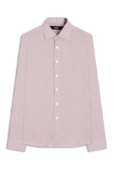 Camisa Tricoline Cold Plaid Slim Bordeaux
