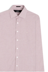 Camisa Tricoline Cold Plaid Slim Bordeaux