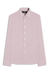 Camisa Tricoline Cold Plaid Slim Bordeaux