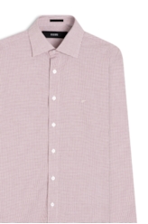 Camisa Tricoline Cold Plaid Slim Bordeaux